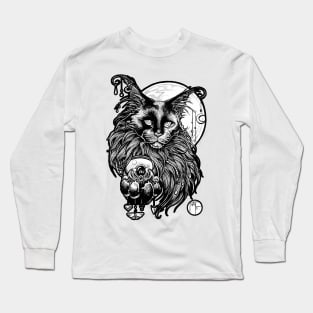 Magic Cat - Black Outlined Version Long Sleeve T-Shirt